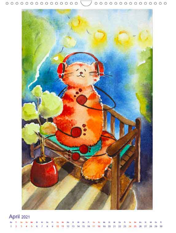 Kalender Katzen Aquarell kaufen