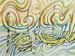 Boats energy healing painting