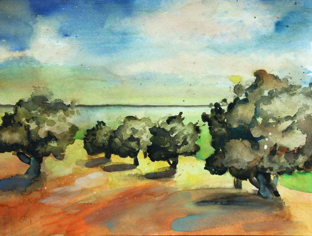 Bilder Aquarell kaufen Landschaft Meditation Malerei