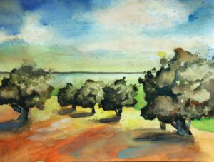Bilder Aquarell kaufen Landschaft Meditation Malerei