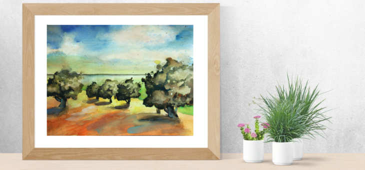 Olive trees Painting