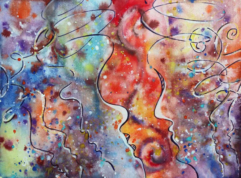 Bilder Aquarell kaufen abstract Meditation Malerei