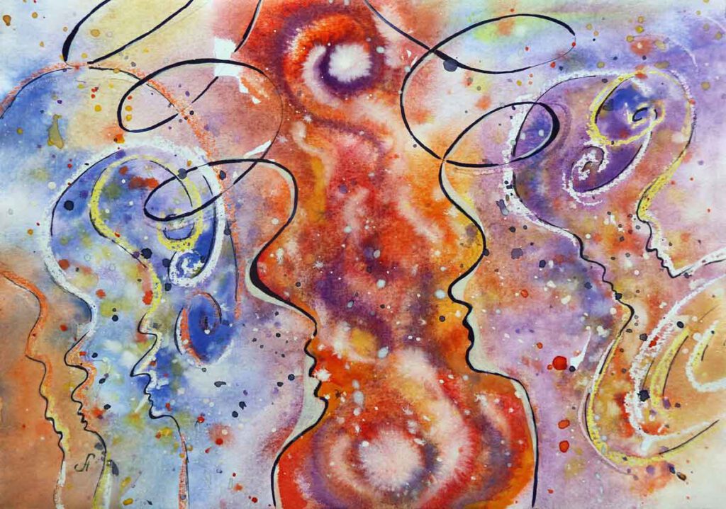 Bilder Aquarell kaufen abstract Meditation Malerei