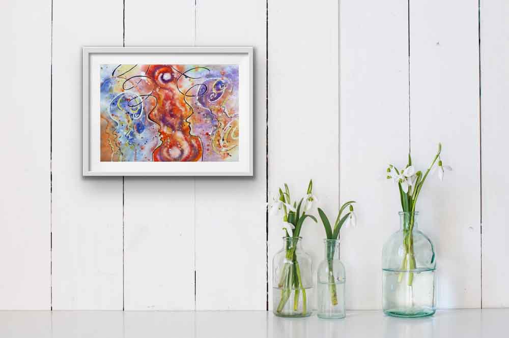 Bilder Aquarell kaufen abstract Meditation Malerei