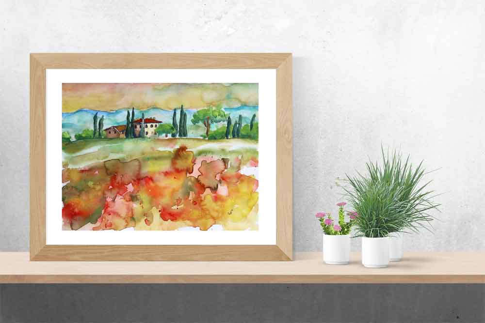 Bilder Aquarell kaufen Landschaft Meditation Malerei