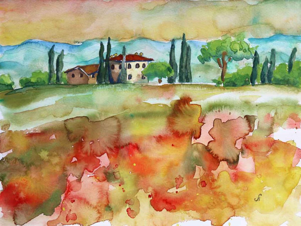 Bilder Aquarell kaufen Landschaft Meditation Malerei