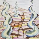 magic deer energy healing painting