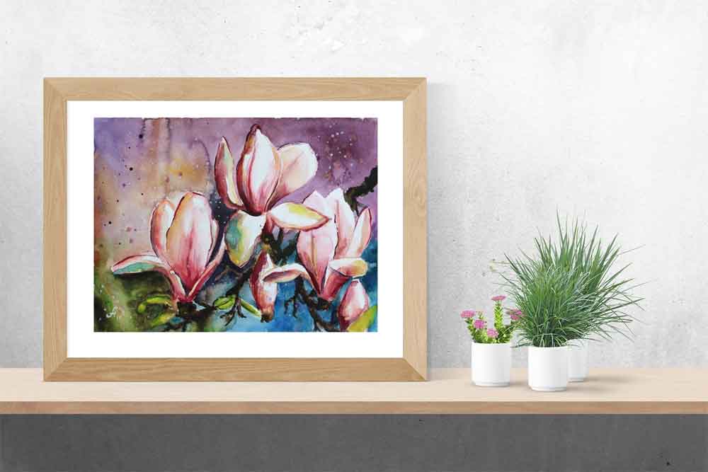 Aquarell Bilder kaufen Blumen Malerei