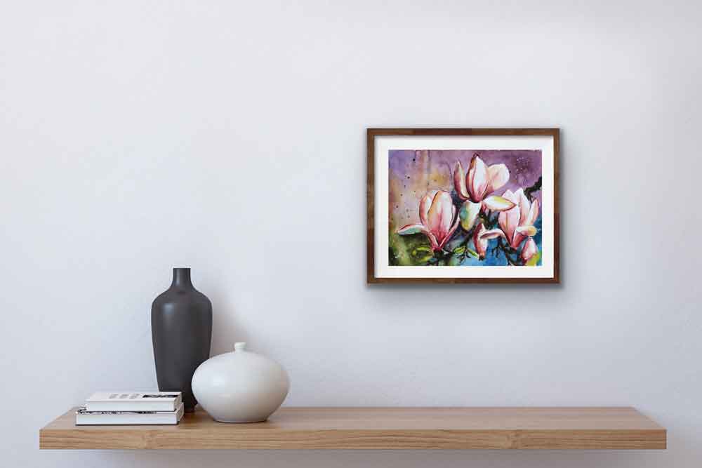 Aquarell Bilder kaufen Blumen Malerei