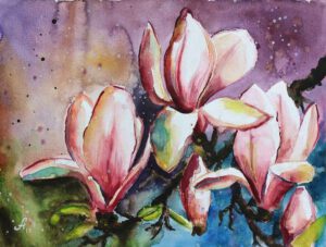 Aquarell Bilder kaufen Blumen Malerei