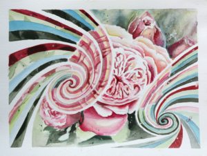 In flow with Rose Energy Painting