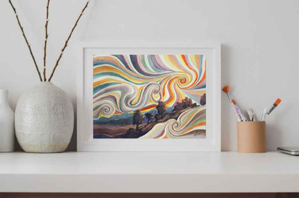 Bilder Aquarell kaufen Landschaft Meditation Malerei