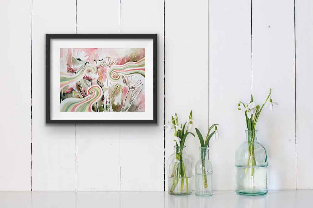 Aquarell Bilder kaufen Blumen Malerei