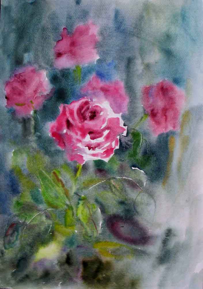 Aquarell Bilder kaufen Blumen Malerei