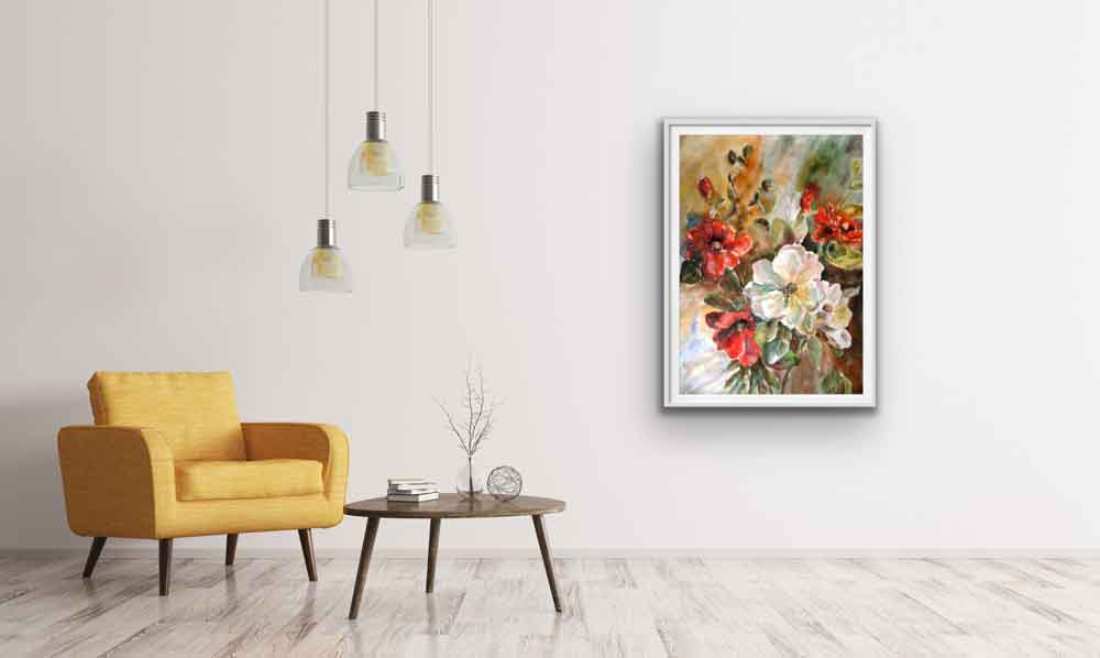 Aquarell Bilder kaufen Blumen Malerei