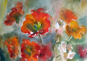 Aquarell Bilder kaufen Blumen Malerei