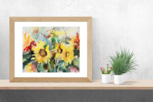 Aquarell Bilder kaufen Blumen Malerei