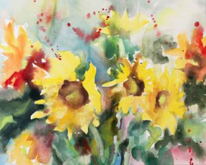 Aquarell Bilder kaufen Blumen Malerei