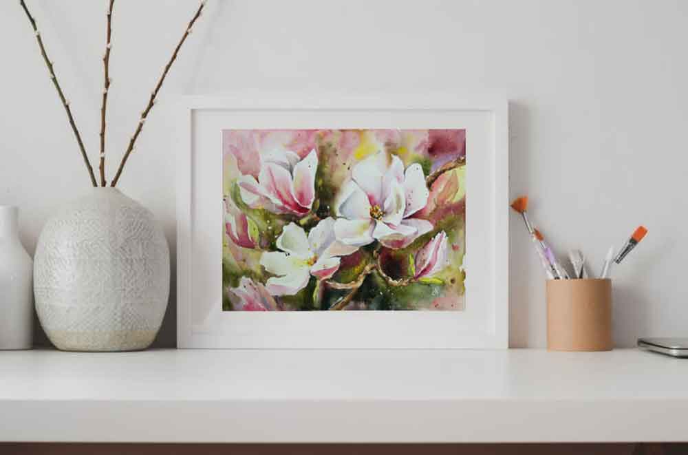 Aquarell Bilder kaufen Blumen Kunst
