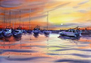 Aquarell Bilder kaufen Nord Deutschland Malerei