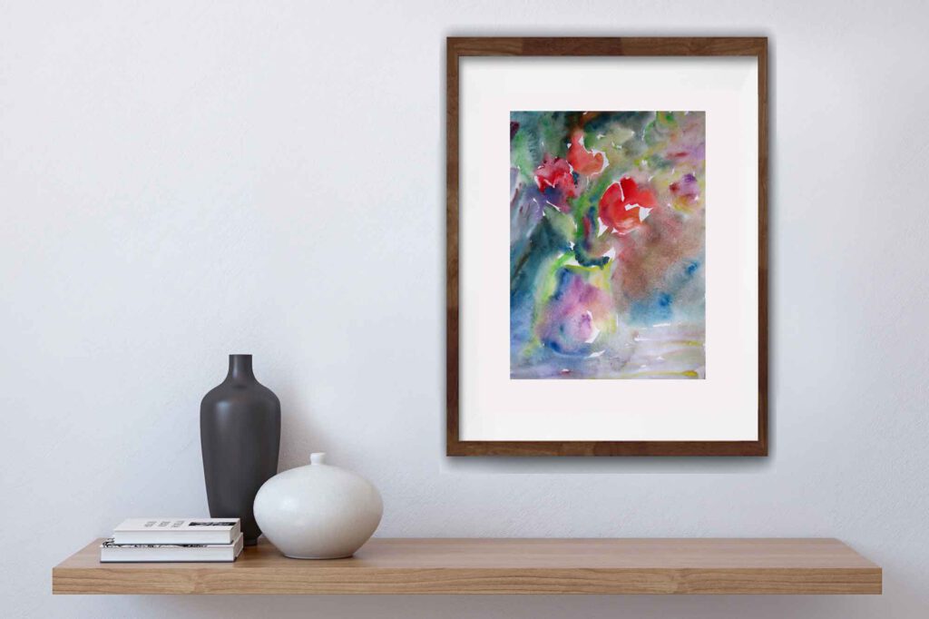 Aquarell Bilder kaufen Blumen Malerei