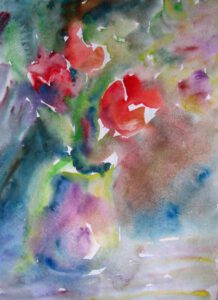 Aquarell Bilder kaufen Blumen Malerei