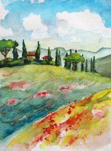 Aquarell Bilder kaufen Blumen Malerei