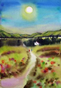 Aquarell Bilder kaufen Landschaft Malerei