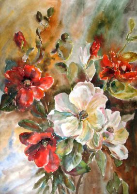 Aquarell Bilder kaufen Blumen Malerei