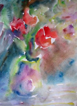 Aquarell Bilder kaufen Blumen Malerei