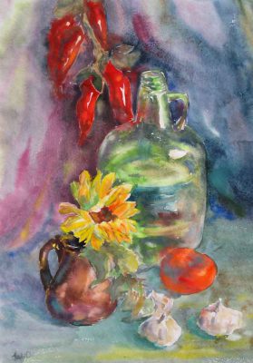 Aquarell Bilder kaufen Blumen Malerei