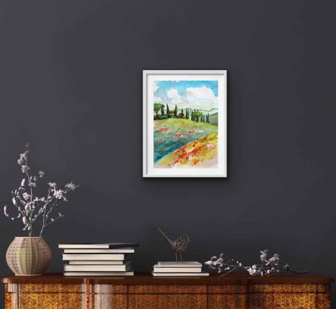 Aquarell Bilder kaufen Blumen Malerei