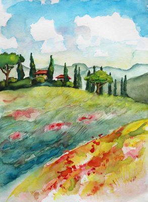 Aquarell Bilder kaufen Blumen Malerei